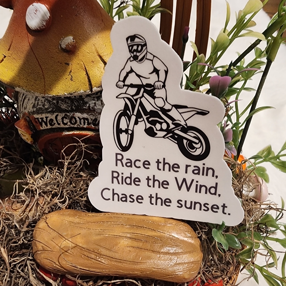 7/$15 Cute Motocross Waterproof Durable Sticker